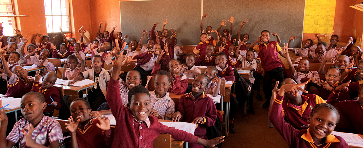 The classroom before the paint job at Thula Primary School