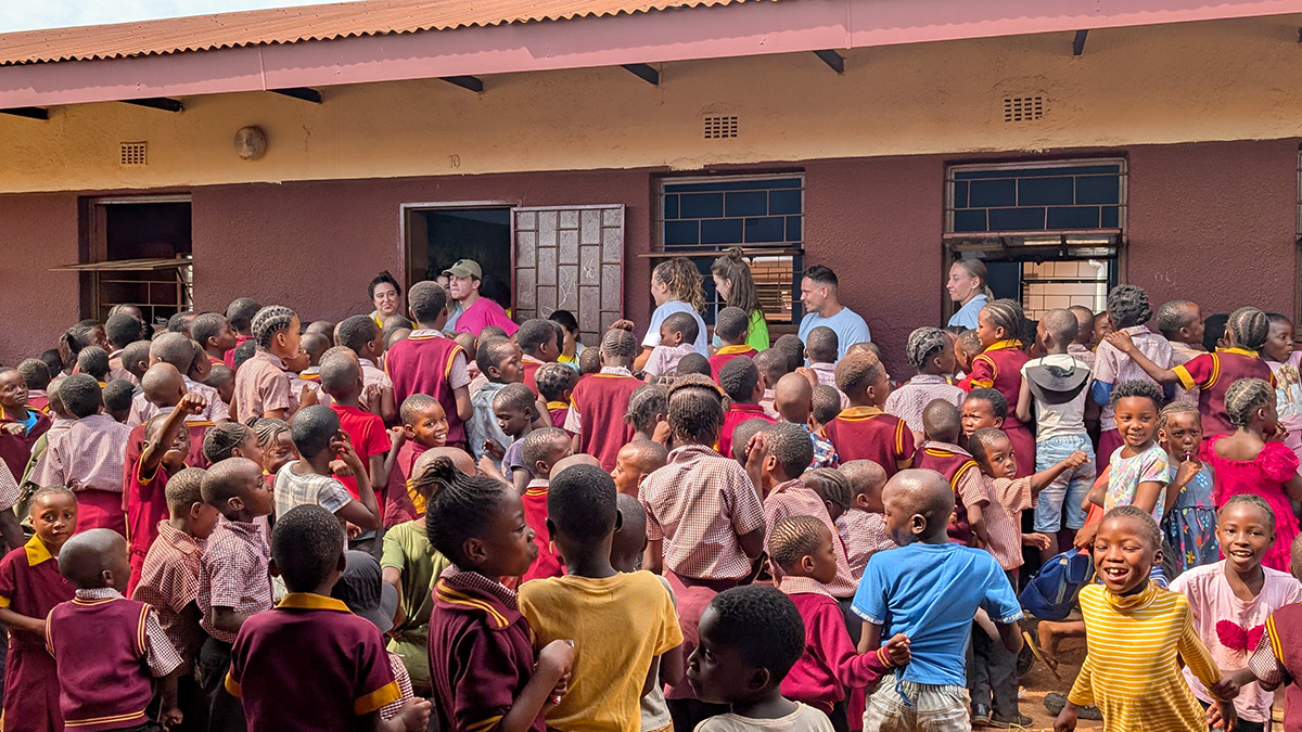 and the fun with the students during break time