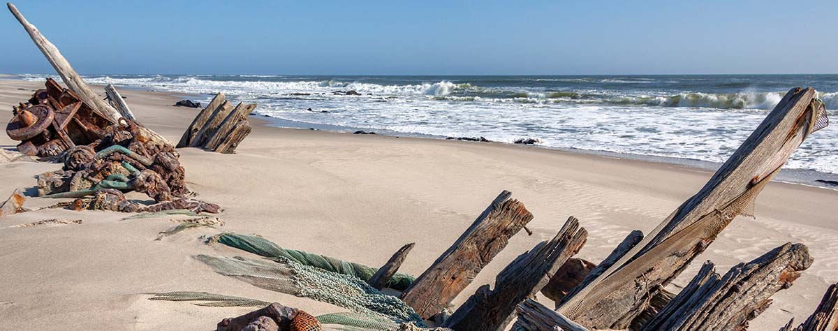 shipwrecks that dot coastline of Skeleton Coast National Park