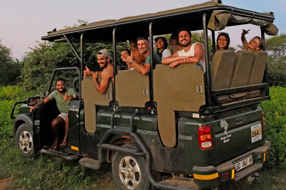 Open Safari Vehicle Used For Kruger Park Hostels Game Drives